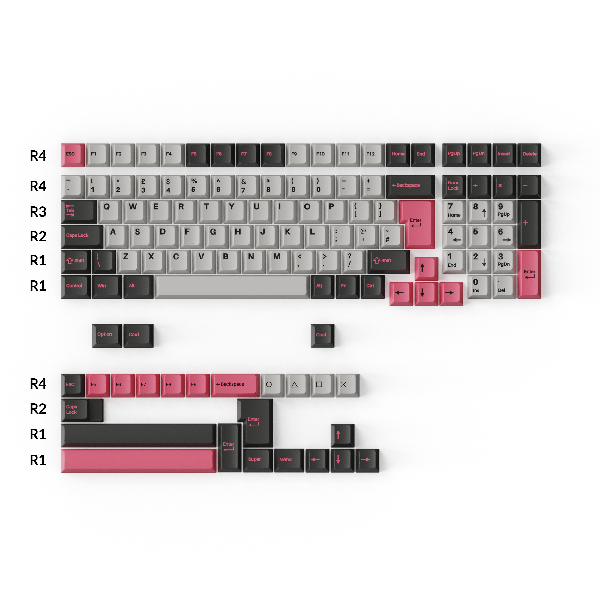 Pbt Dolch Keycaps 118-key Set For Cherry Mx Switches - Us/uk Layout